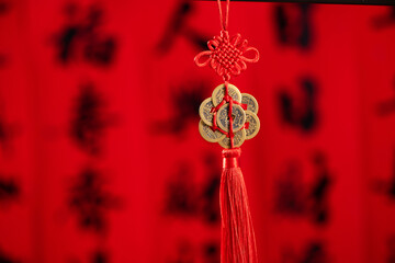 Chinese new year's coin decoration for Spring festival