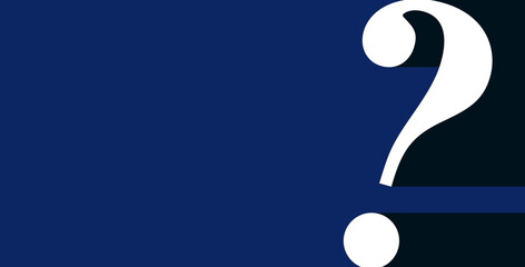 紺背景にクエスチョンマーク
