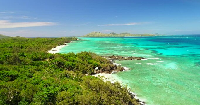 View of Turtle Island and the Beautiful Ocean Waters