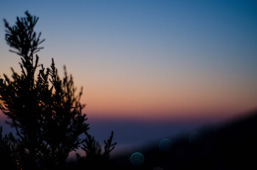 Sunrise over a seaside town