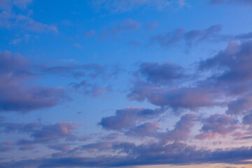 Fototapeta na wymiar Early Morning sky Background with Clouds 