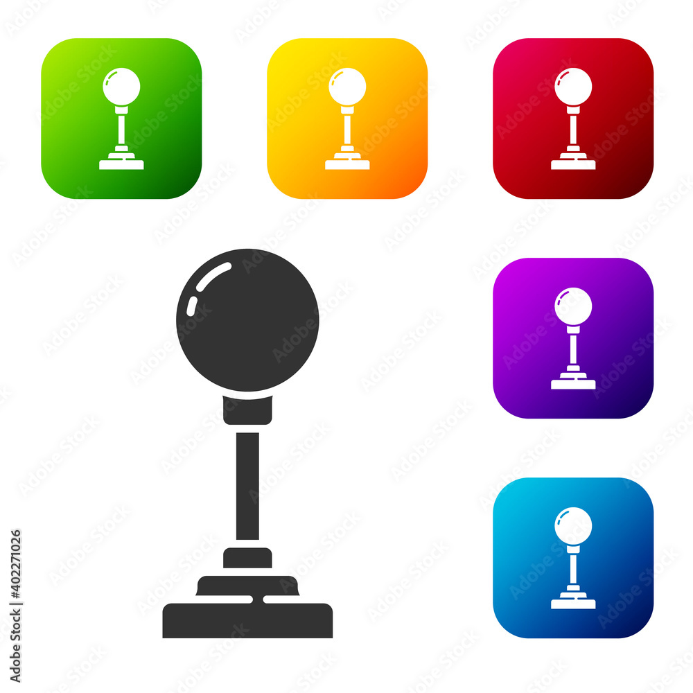 Aufkleber black joystick for arcade machine icon isolated on white background. joystick gamepad. set icons in 