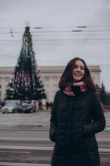 portrait of a woman in winter