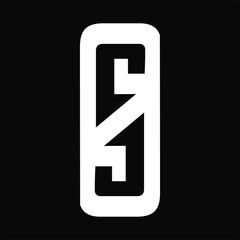 JJ or S initial letter logo design. creative minimal monochrome monogram symbol. Premium business logotype. Graphic alphabet symbol for corporate business identity