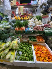 vegetables on stall
