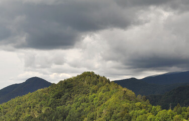 Cloudy Mountain Landscape, Julian Alps
