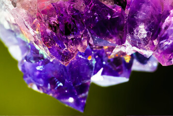 Beautiful crystal magic amethyst gem stone.