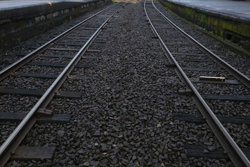 Fototapeta premium 日本の長崎県諫早市にある廃線間近の田舎にあるローカル線の線路