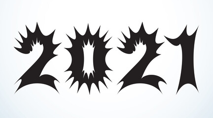 Vector drawing font isolated on white background. Uppercase and lowercase letters of the Latin alphabet