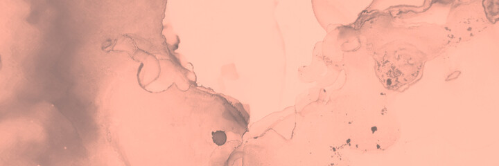 Pastel Illustration.  Space Mauve Banner. Marble