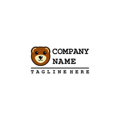 bears ilustration for company logo design idea