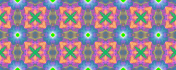 Grunge Aztec Tile. Rustic Yellow Embroidery.