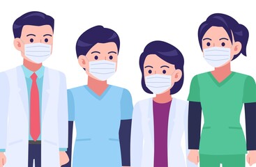 マスクをした医療従事者