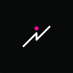 simple clean modern letter i n north logo