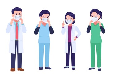 マスクをした医療従事者