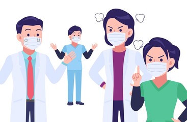 マスクをした医療従事者