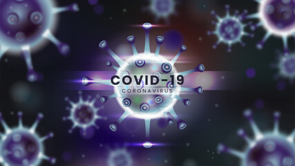 Realistic Coronavirus Abstract Background
