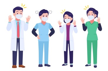 マスクをした医療従事者