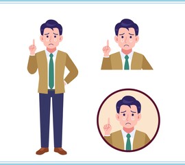 Young man in green tie