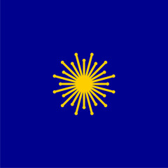 sun burst line dots logo