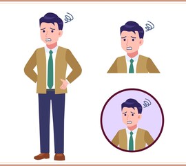 Young man in a green tie