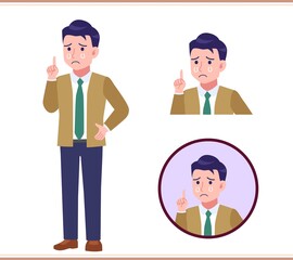 Young man in a green tie