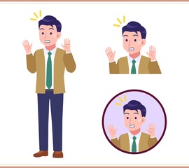 Young man in a green tie