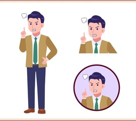 Young man in a green tie