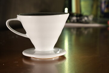 Making pour-over coffee,  filter coffee method v60