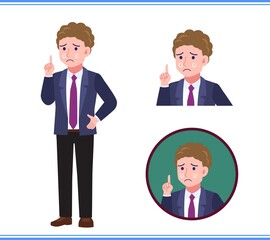 Foreign man in a dark blue suit