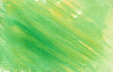 Watercolor abstract background in green