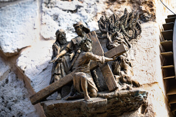 Nice view on Via Dolorosa in Jerusalem. station details