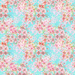 seamless pattern abstracts floral composition