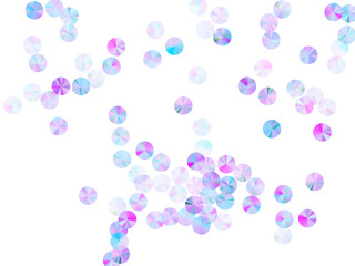 Purple tinsels confetti placer vector background. Bright shimmering foil elements holiday glitter flatlay. Birthday confetti scatter shiny texture.
