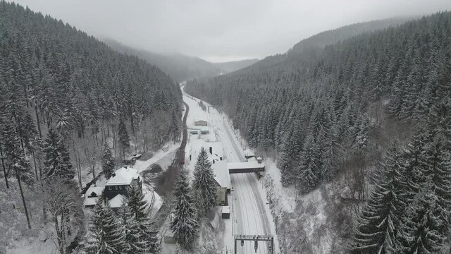 Winter Hiking in different places through the Thuringian Forest - Germany