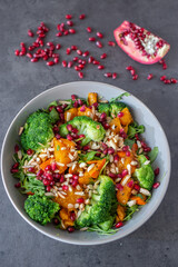 Broccoli salad with pomegranate 