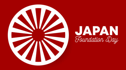 Japan National Foundation Day Illustration Vector.