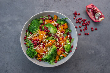 Broccoli salad with pomegranate 