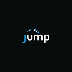 Jump word business logo design.