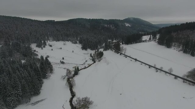 Winter Hiking in different places through the Thuringian Forest - Germany