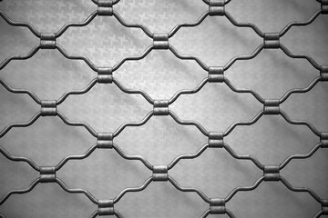 Particolare di una serranda del negozio Texture