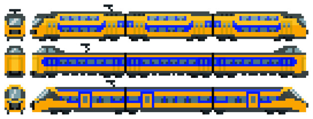 Modern Dutch intercity pixel train set