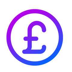 Pound coin money icon