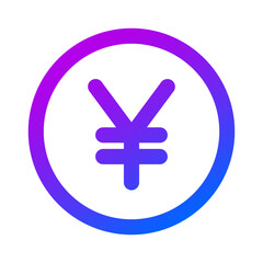 Yen coin money icon