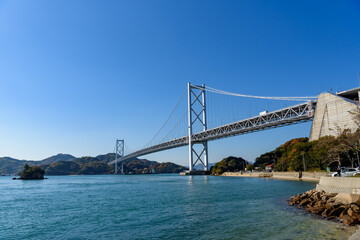Fototapeta na wymiar Bridge in the Seto Inland Sea (Innoshima Bridge)