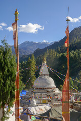 Buddhist monument Chendebji chorten near Trongsa in Central Bhutan is a stupa built in the Nepalese...