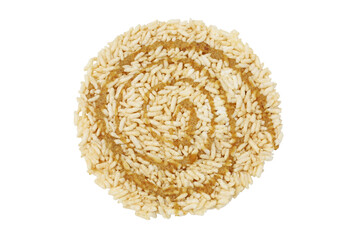 Thai dessert. rice cracker with isolated on white background