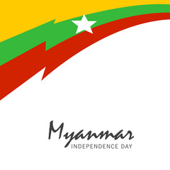 Vector illustration of a Background for Happy Myanmar Independence Day.