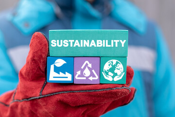 Modern eco industry concept of sustainability.