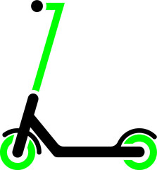 Vector illustration of the electric scooter